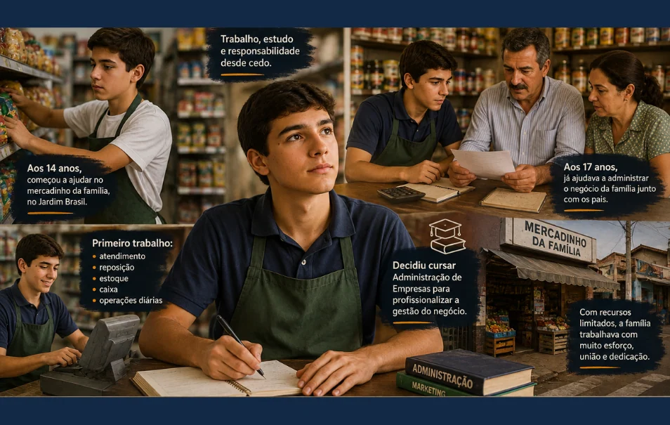 Juventude, estudos e os primeiros desafios da vida empresarial de Marcelo MM.